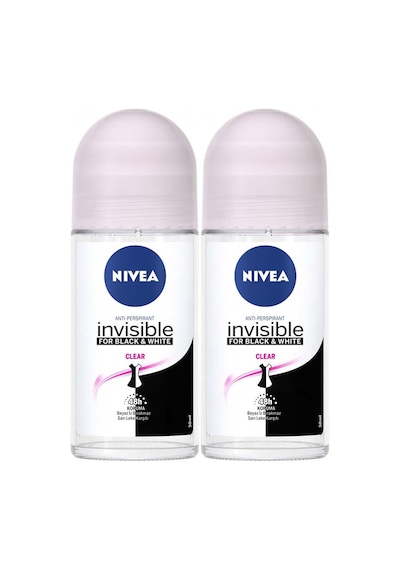 Nivea Invisible Black & Whıte Clear Kadın Roll-On Deodorant 2 x 50 ML