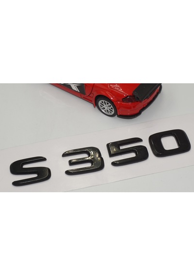 S 350 Bagaj Parlak Siyah ABS 3M 3D Yazı Logo