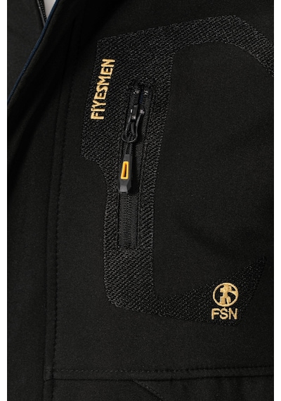 Famoda Kürklü Su ve Rüzgar Geçirmez Softshell Kışlık Erkek Mont - Siyah