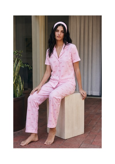 Fit Women Viskon Karışım Homewear Pembe Pijama Takımı