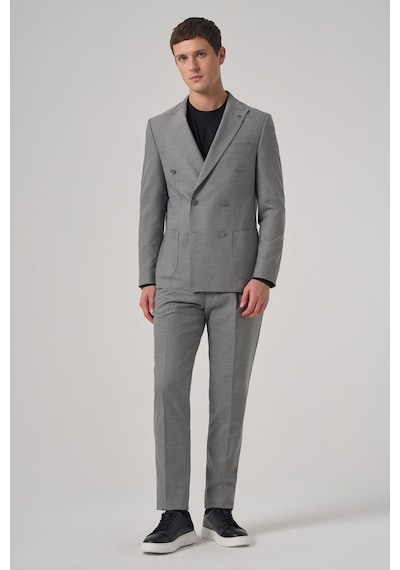 Morven Erkek Gri Poliviskon Trend Desenli Slim Fit Sivri Yaka Takım Elbise 26ms001012100 Gri Morven Erkek Gri Poliviskon Trend Desenli Slim Fit Sivri Yaka Takım Elbise 26ms001012100 Gri