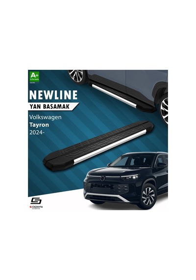S-dizayn Volkswagen Tayron 2 Newline Krom Yan Basamak 193 Cm 2024 Üzeri A+ Kalite
