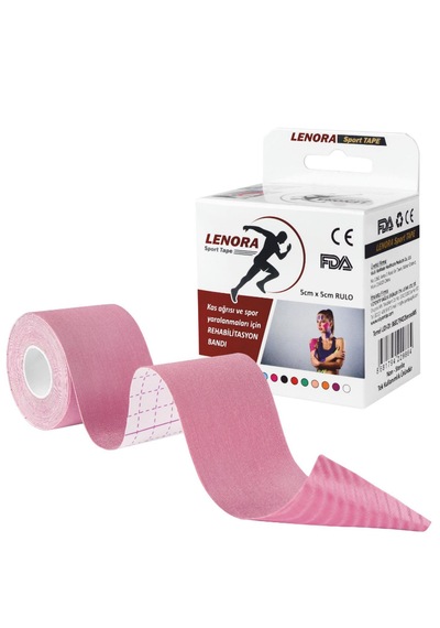 Lenora Kinesiology  Bandı Pembe Sporcu Bandı 5 x 5 M