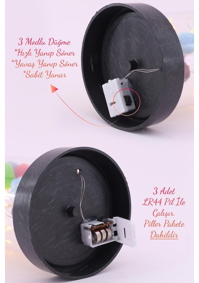 3 Modlu Led Işıklı Fanus İçinde Beyaz Ayıcık Detaylı Sevgiliye Hediyelik Dekoratif Gece Lambası