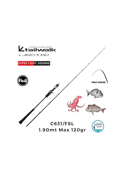 Tailwalk Ssd L-jiggys C631/fsl 1.90mt Max 120gr S2p Tetikli Light Jigging Kamış Standart