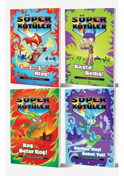 Süper Kötüler Set - 4 Kitap