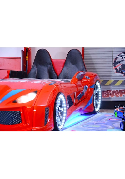 Setaymobilya Bazalı Arabalı Yatak , Audi V7 Full Led Bazalı Araba Yatak *Setay