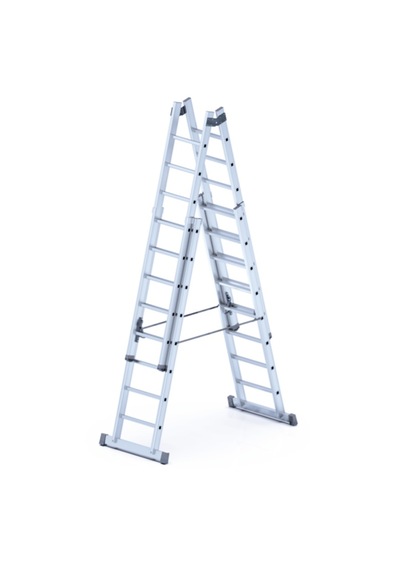4x2.5 10 Mt +2 A Tipi Alüminyum Çift Sürgülü Merdiven 80x25 Çok Amaçlı/pratik/kolay -