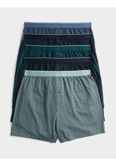 Marks & Spencer 5'li Geometrik Desenli Boxer Seti T14008383f Mavi Marks & Spencer 5'li Geometrik Desenli Boxer Seti T14008383f Mavi