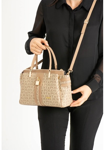 Just Polo Kadın Kum Monogram El Ve Omuz Çantası Yeni Sezon 2201mh
