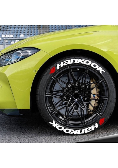 Hankook Lastik Yazısı Motor/ Araç Oto Lastik Sticker & Arma Aksesuar 4 Adet Bombtire