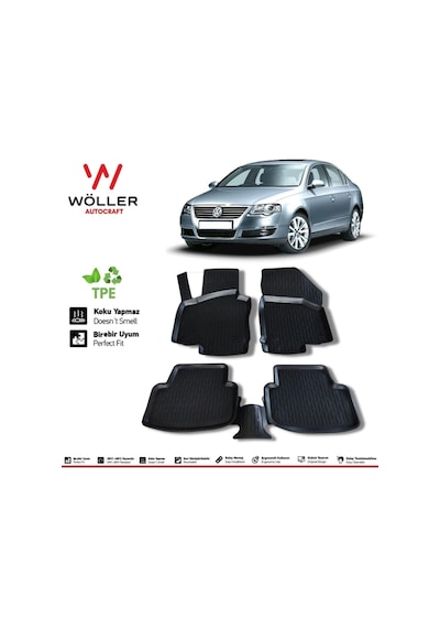 Volkswagen Passat B6 Paspas 2005 2010 Arası 3d Havuzlu Paspas