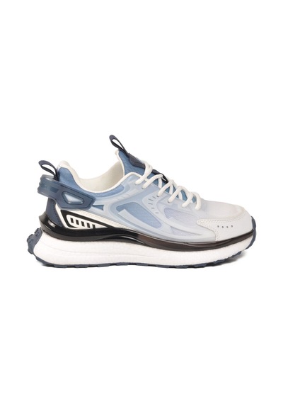Pierre Cardin Beyaz Mavi Fileli Hafif Esnek Hafızalı Taban Unisex Spor Ayakkabı Pcı-10106 G Beyaz - Mavi