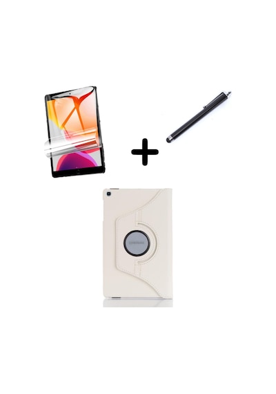 Samsung Uyumlu Galaxy Tab A8 10.5 SM-X200 X205 X207 Kılıf Dönen Tablet Kilifi Ekran Koruyucu+Kalem