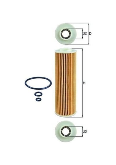 Mahle Ox183.5d1 Yağ Filtresi Mercedes M271 W203 Cl203 S203 C209 A209 W204 S204 W211 W212 R171 A2711800109 -
