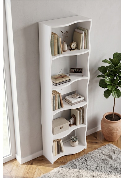 Kitaplık 5 Raflı Esinti Modern Çok Amaçlı Dekoratif Raf Ünitesi Geniş Kütüphane Ofis Kitaplığı 7081 Beyaz Çok Renkli Kitaplık 5 Raflı Esinti Modern Çok Amaçlı Dekoratif Raf Ünitesi Geniş Kütüphane Ofis Kitaplığı 7081 Beyaz Çok Renkli