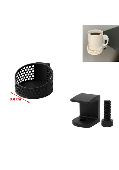 Özel 3d Baskı Bardak Tutucu Modüler Masa Düzenleyici Tak Çıkar Düzenleyici Çapı: 8,4 Cm Sarı