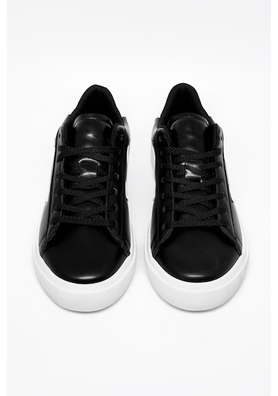 Tonny Black Kauçuk Taban Rahat Bağcıklı Sneaker Kadın Siyah Beyaz Sneaker Tbklc030