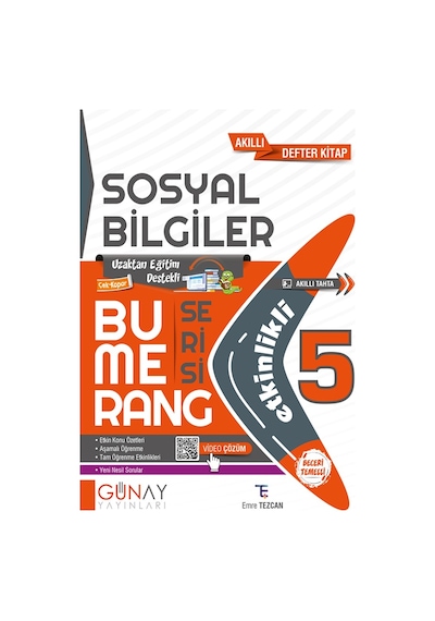 5. Sınıf Bumerang Etkinlikli Sosyal Bilgiler  -  Emre Tezcan  -  Günay Yayıncılık