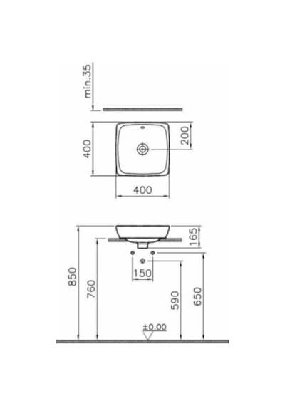 5666b003-0012 Metropole Çanak Lavabo 40 Cm