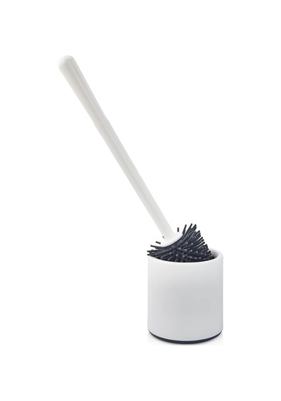 Ata Home Silikon Wc Tuvalet Banyo Fırçası Klozet Fırçası Beyaz-gri Oval Beyaz - Çok Renkli