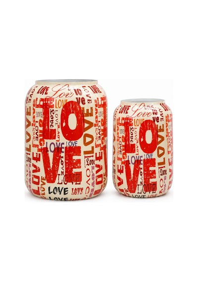 Love 2'li Metal Saksı Seti