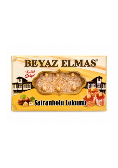 Beyaz Elmas Safranbolu Lokumu 200 Gr - Fındıklı Geleneksel Türk Lokumu - Hindistan Cevizli İkramlık Lokum