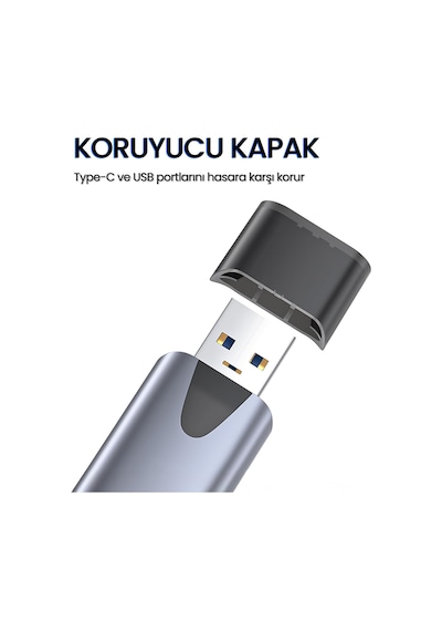 Type-c Ve Usb 2.0 Sd-microsd Tf Kart Okuyucu