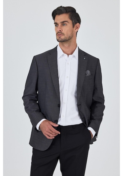 İmza Koyu Antrasit Mono Yaka Bez Ayağı Tam Astar Esnek 4 Drop Comfort Fit Classic Ceket 1002250157 Koyu Antrasit