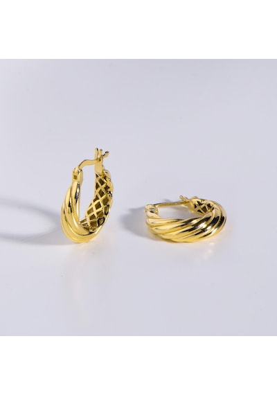 14 Ayar İtalyan Halka Altın Küpe 3,6 Gr-6080