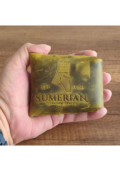 Sumerian Leather Craft Deri Sigara Kılıfı Limon Yeşili 2
