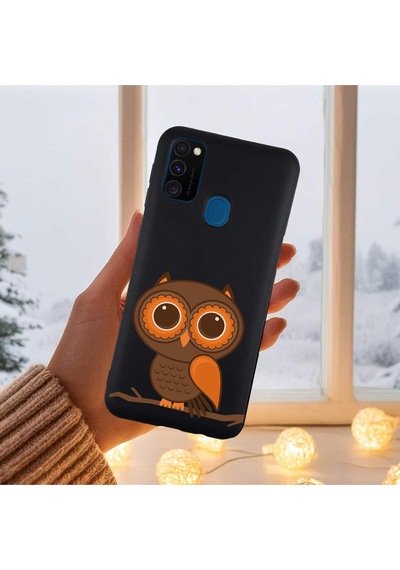 Samsung Galaxy M34 Uyumlu Lansman Kılıf Karışık Renkler Tasarımlı Içi Kadife Kapak-siyah