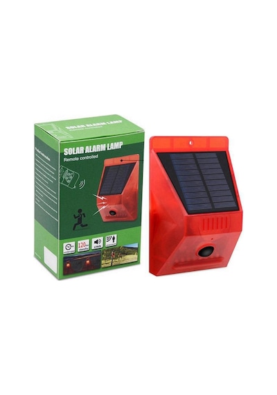 Ayt Powermaster Pm-26957 Mikrofonlu Sesli Hayvan Kovucu Alarm Cihazı Solar Güneş Enerjili Panelli Vahşi Hayvan Kovacağı