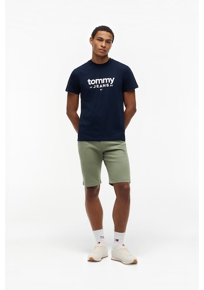 Tommy Hilfiger Tjm Slım Graphıc Tee Ext Erkek Mavi T-shirt - Dm0dm23376