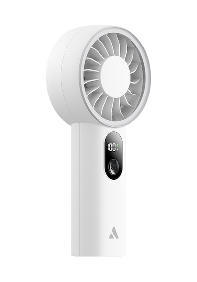 Aecooly Pe01 El Fanı Dijital Led Göstergeli 5 Kademeli Portatif Soğutucu Beyaz