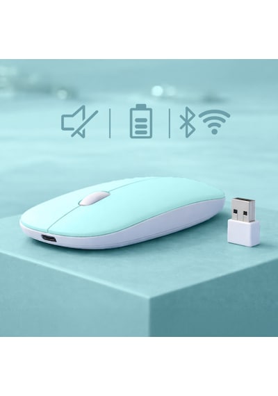 Apple Uyumlu MacBook iPad Bluetooth Şarjlı Mouse Usb Dongle Şarj Kablosu Dahil Sessiz İnce Ve Taşınabilir 13513