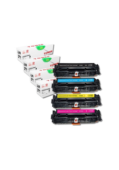 Cc530a/531a/532a/533a 4 Renk Set  Uyumlu Toner