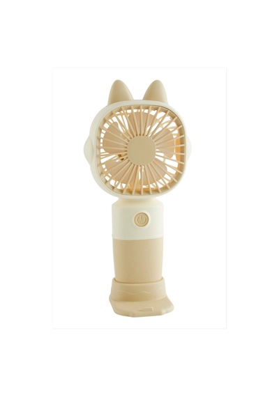 Kedi - 235 - Kulağı Şarjlı El Fanı - Shopgpt - Vantilatör Kahverengi