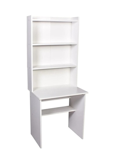 My Design Kitaplıklı Çalışma Odası Masası Beyaz