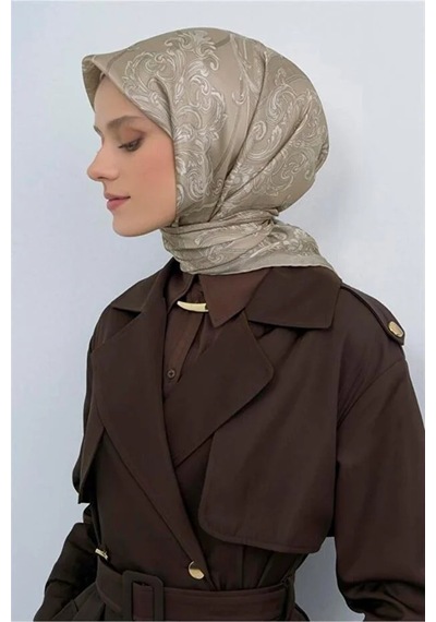 Armine Saf İpek Sura Eşarp-2026 İlkbahar-yaz- 953700d Vizon