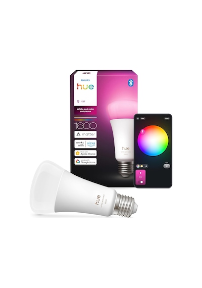 Philips Hue Led A67 Lamba, Beyaz Ve Renkli Ambiyans, E27 Duy, 11, Çok Renkli