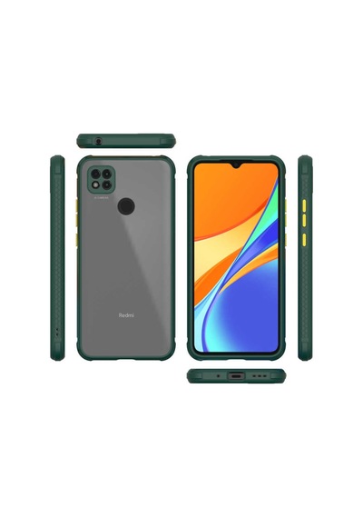 Xiaomi Redmi 9C Kilif Kenar Renkli Sararmaz Seffaf Kapak 389476905