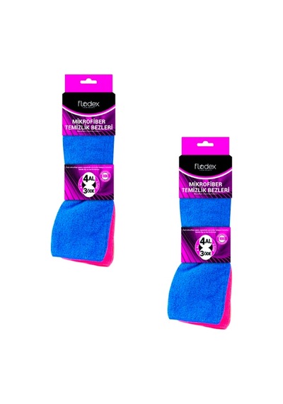 Flodex 4'lü Mikrofiber Bezi 2 Paket