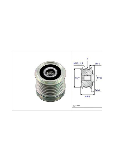 Alternator Kasnagı Mercedes W203 S203 Cl203 W204 C209 R171