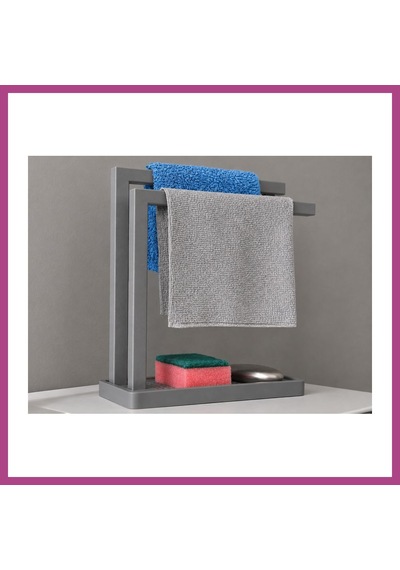 Gees Global 3d Baskı Havluluk Ve Sabunluk Organizer - Lavabo Üstü Çok Amaçlı Düzenleyici-gri Gbzs