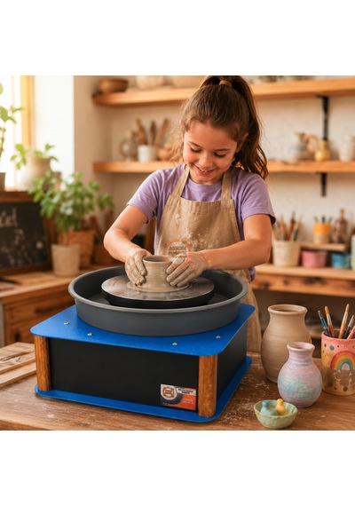 Masaüstü Çömlek Tornası 200 Rpm Ayarlanabilir Delrin Tabla 220v Seramik Yapım Makinesi
