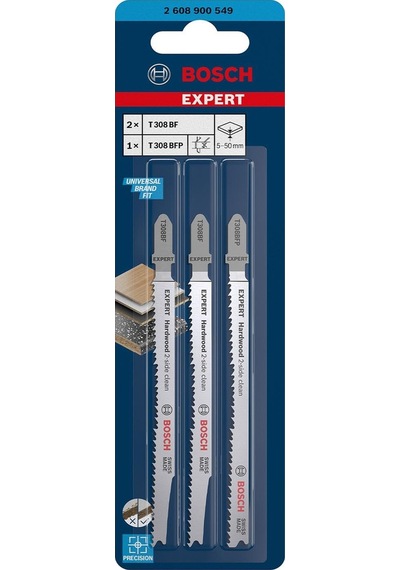 Bosch Expert 2xt308bf-1xt308bfp 3'lü Ahşap Dekupaj Bıçağı 2608900549