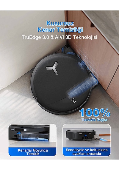 Ecovacs T80S Omni Robot Süpürge + Mop Siyah