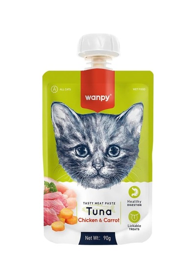 Wanpy 4 Çeşit Karma Kedi Et Ezmesi 90 Gr. X 12 Adet