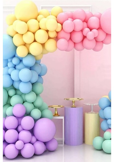 Beysüs Karışık Makaron Balon 20 Adet 12inç Standart